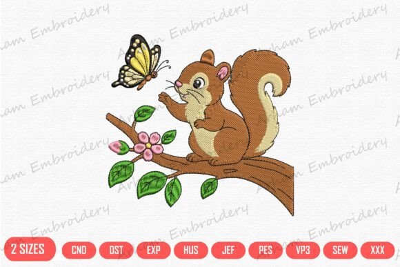 Curious Squirrel and Butterfly: An Embroidery Review