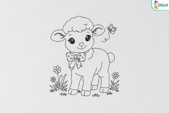 Cute Baby Lamb: An Embroidery Design Review
