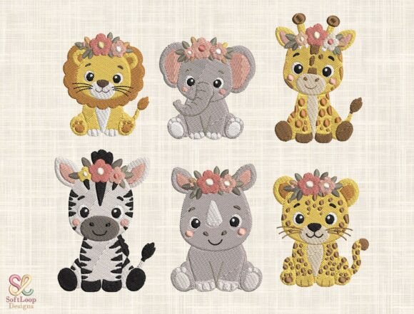 Floral Baby Safari Animal Embroidery Bundle Review