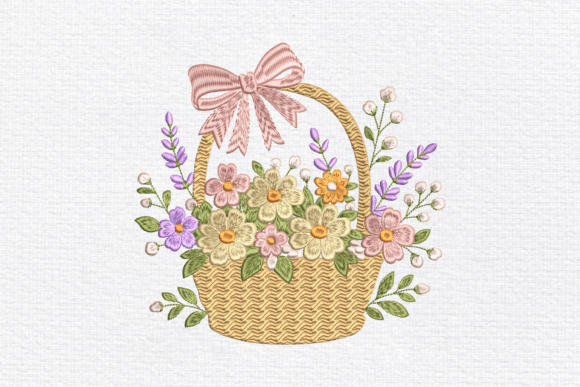 Floral Basket Machine Embroidery Pattern Review