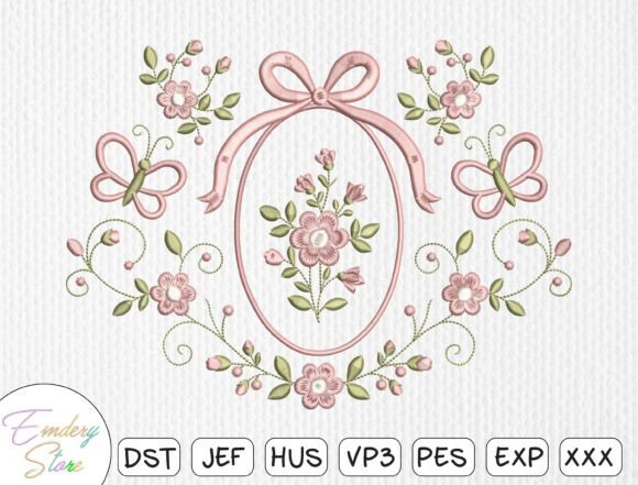 Floral Oval Frame Embroidery: A Business Design Review