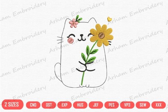 Flower Hug Cat: A Seasonal Embroidery Review