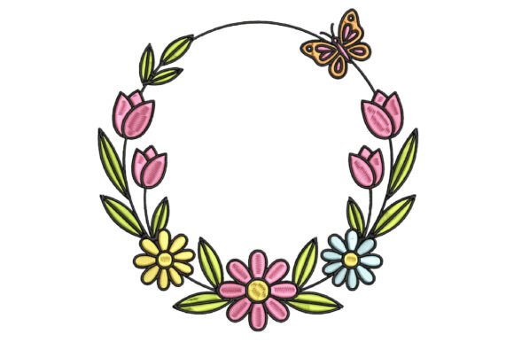 Flower Wreath Embroidery Design Review