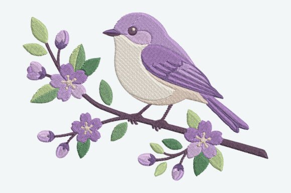 Lavender Bird Embroidery Design Review