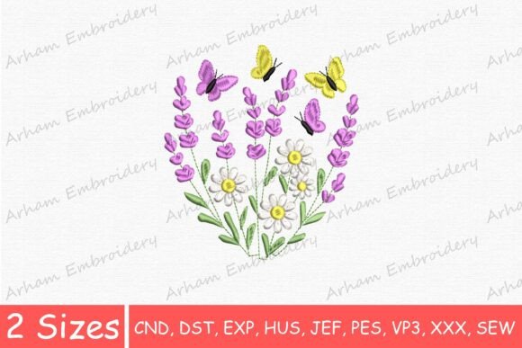 Lavender Daisy Bouquet with Butterflies Review