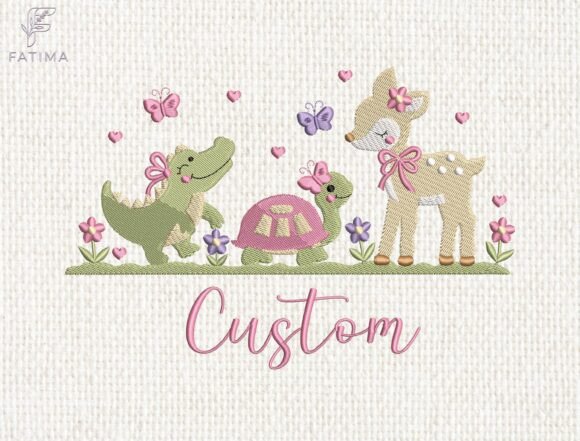 Personalized Girl Animal Trio Embroidery Review