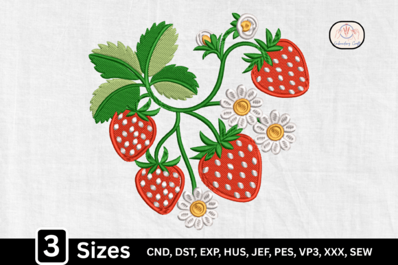 Strawberry Floral Vine with Daisies Design Review